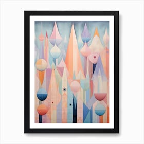 Whimsical Abstract Geometric Shapes 9 Art Print