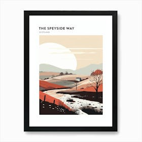 The Speyside Way Scotland 3 Hiking Trail Landscape Poster Art Print