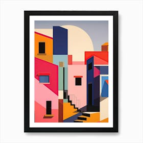 Cape Town, South Africa, Bold Outlines 4 Art Print