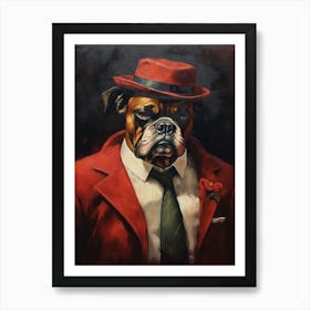 Gangster Dog Boxer Art Print