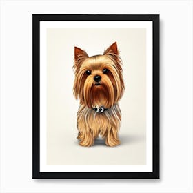 Yorkshire Terrier Illustration Dog Art Print