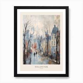 Winter City Park Poster Holland Park London 2 Art Print