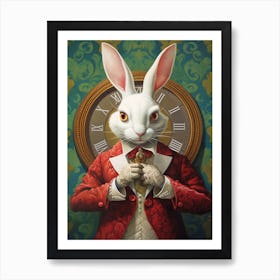 Alice In Wonderland The White Rabbit Kitsch 2 Affiche