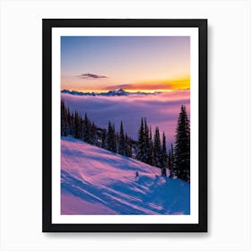 Telluride, Usa Sunrise Skiing Poster Art Print