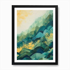 Sunrise In The Mountains Art Print