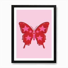 Butterfly With Stars Art Print