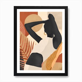 Tropical Girl Pose Art Print