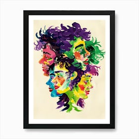 Portrait Of A Group Of People 3 Art Print