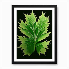 Wormwood Leaf Vibrant Inspired 2 Art Print