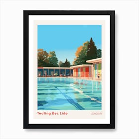 Tooting Bec Lido London 2 Swimming Poster Art Print