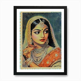 Indian Painting Of A Princess Art Print