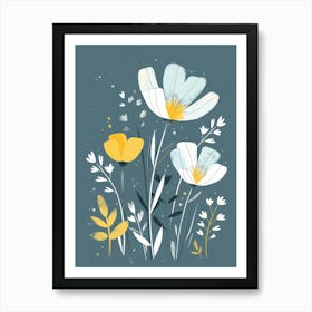 Minimal Botanical Flowers Art Print