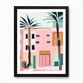 Cancun Mexico Muted Pastel Tropical Destination Art Print