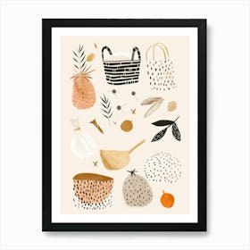 Baskets And Utensils Art Print