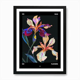No Rain No Flowers Poster Iris 1 Art Print