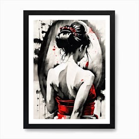 Geisha Painting Art Print