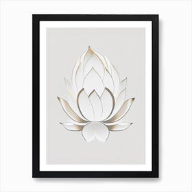 White Lotus Retro Minimal 4 Póster