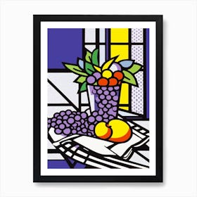 Lilac Flower Still Life  3 Pop Art Style Art Print