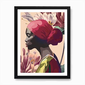 Woman With Headscarf 1 Art Print