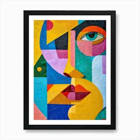 Abstract Of A Woman'S Face 25 Art Print