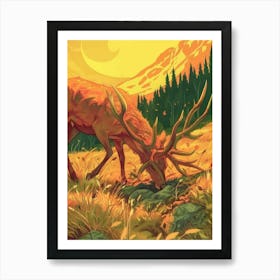 Deer Painting 1 Art Print