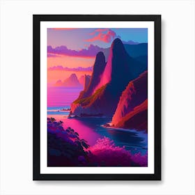 Na Pali Coast Dreamy Sunset 3 Art Print