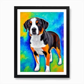 Entlebucher Mountain Dog Fauvist Style Dog Art Print