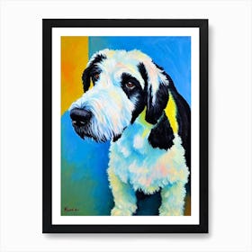 Black Russian Terrier 2 Fauvist Style Dog Art Print