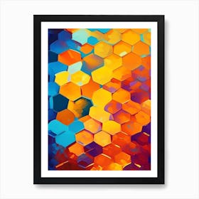 Honeycomb Background 1 Painting Art Print