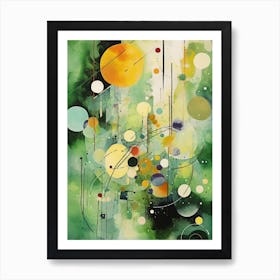 Green Abstract Symphony Art Print