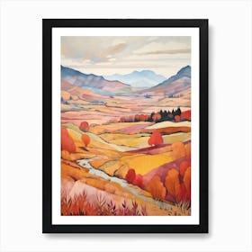Autumn National Park Painting The Lake District Uk  2 Art Print