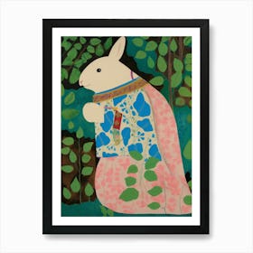 Maximalist Animal Painting Rabbit 2 Art Print