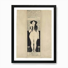 Nuda Veritas, Gustav Klimt Art Print