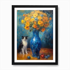 Delphinium With A Dog 3 Art Print