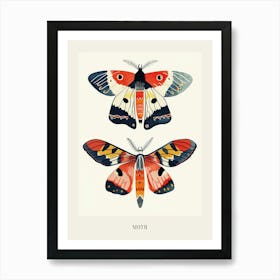 Colourful Insect Illustration Moth 37 Poster Art Print