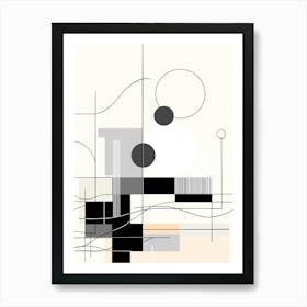 Modern Wall Art Decor, Black and White Contemporary Art Print, Unique Home Decor, Sleek Wall Design for Living Room 3 Art Print