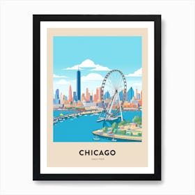 Navy Pier 2 Chicago Travel Poster Art Print