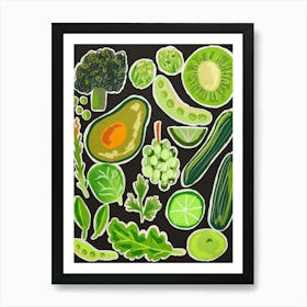 Green Vegetables Art Print