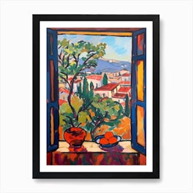 Window Athens Greece In The Style Of Matisse 4 Art Print