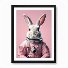 Astronaut Bunny Art Print