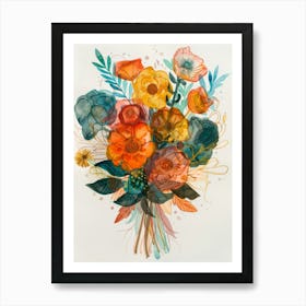 Bouquet Of Flowers 1 Art Print