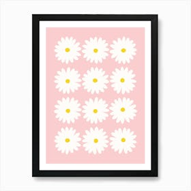 Daisy Pink Art Print