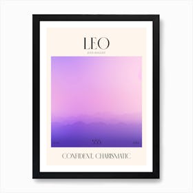 Leo Zodiac Sign Art Print