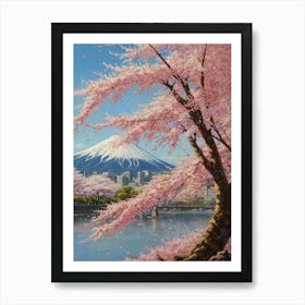 Cherry Blossoms In Fuji 1 Art Print