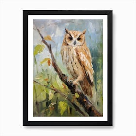 Bird Painting Eastern Screech Owl 2 Art Print