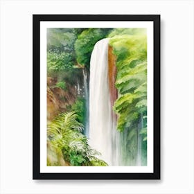 Kaieteur Falls, Guyana Water Colour  (2) Art Print