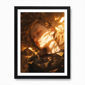 Girl Sleeping In The Sun Art Print