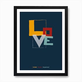 Love Type Dark Art Print