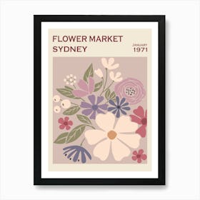 Flower Market Sydney Art Print