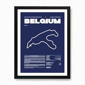 F1 Race Track Belgium Formula 1 Racing Track F1 Merch Formula One F1 Poster Formula 1 Poster F1 Art Print